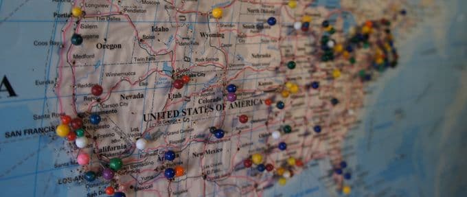 A map of the United States to show the most bizarre true crime cases in the country