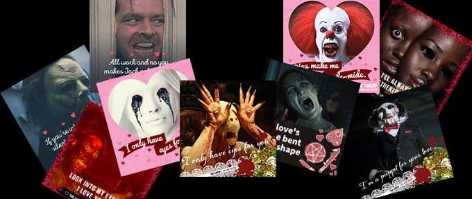 horror valentine cards