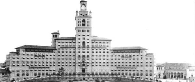 An old picture of The Biltmore Hotel in Coral Gables, Florida.