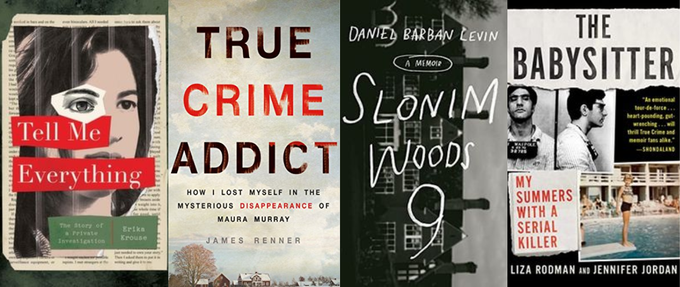 four true crime memoir book covers