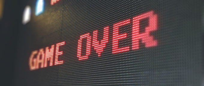 game over neon sign
